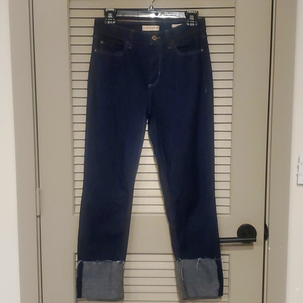 Vintage Guess Fold-over Jeans! Straight/Cigarette Leg